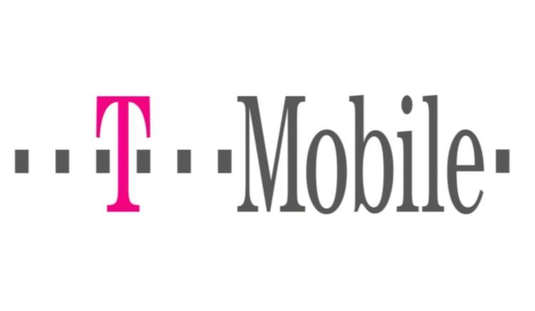 T-Mobile logo featuring pink and gray letters